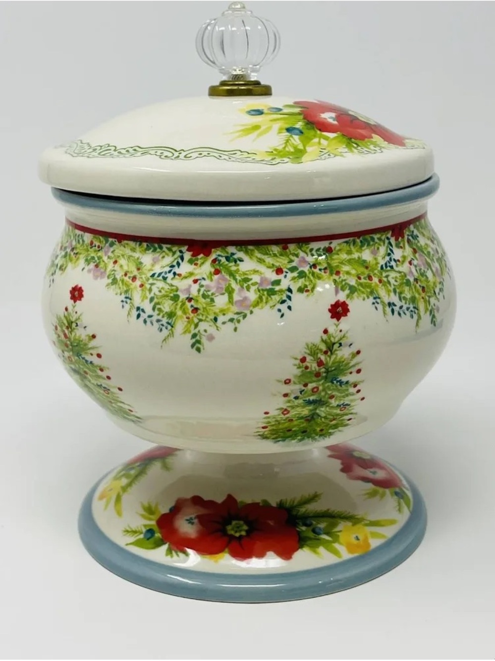 Pioneer Woman Festive Holiday Covered Candy Jar